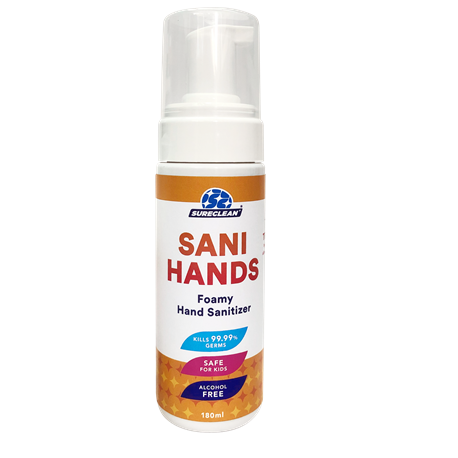 SaniHands Child-Friendly Foamy Hand Sanitizer, 180ml