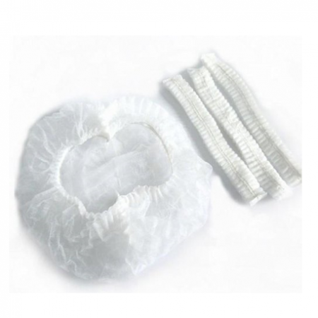 Bouffant Cap, Fluid Resistant, 21'' (White) 100pcs/pack