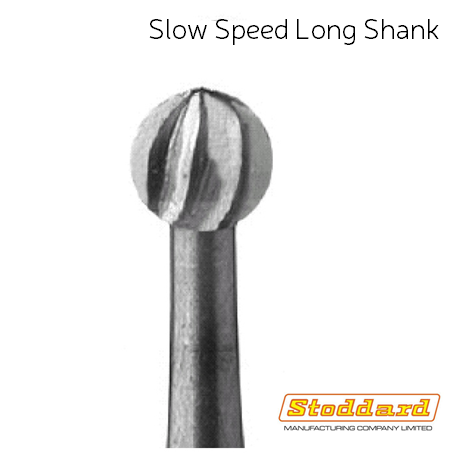 Stoddard Carbide Burs, Round, Long Shank, RA Size 023 (2pcs/pack)