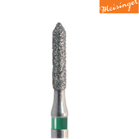 Meisinger Cylindrical Pointed Diamond Bur Medium 884G ,5pc/pack