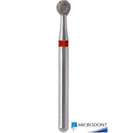 Microdont Diamond Bur Round, Fine Grit ,FG 018, 10pieces/pack