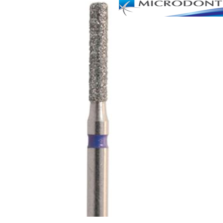 Microdont Diamond Bur Cylindrical Flat End Bur,Regular Grit,Long Head 3097.FG.010, 10pieces/pack