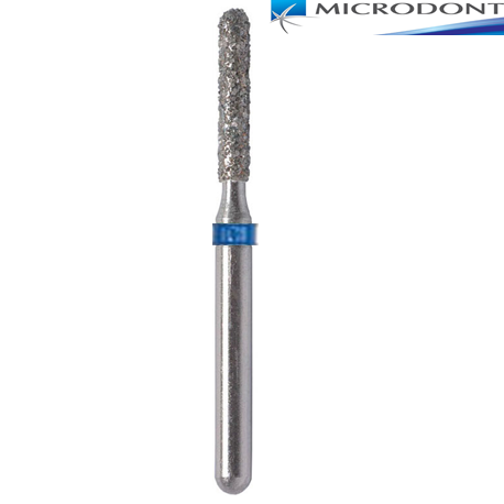 Microdont Diamond Cylindrical Round End Bur,Regular Grit,Long Head,(2143.FG.012), 10pieces/pack