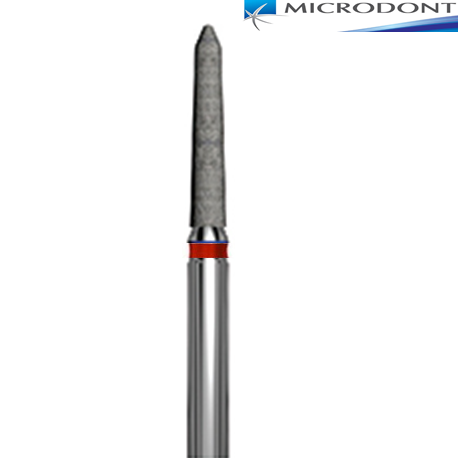 Microdont Diamond Bur Cone Ogyval End,Fine Grit, 3203F.FG.012, 10pieces/pack
