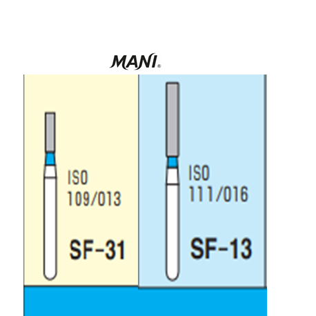 Mani Diamond Bur Straight Flat SF-13 (5pcs/pack)