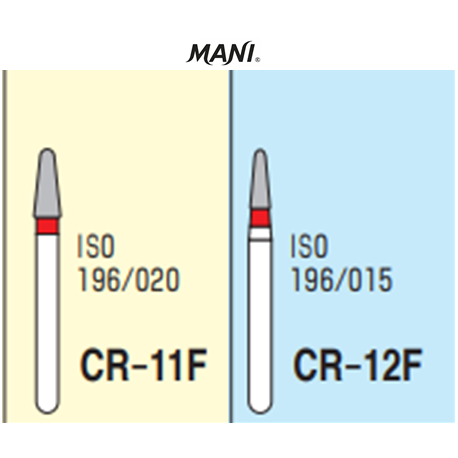 MANI Diamond Bur Crown Inlay Preparation, Fine CR-11F (5pcs/pack)