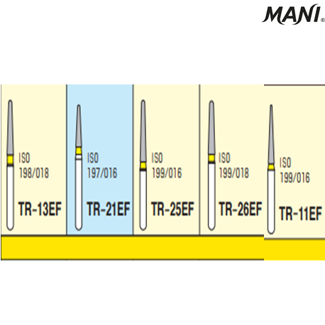 MANI Diamond Bur Tapered Round,Extra Fine TR-11EF(5pcs/pack)