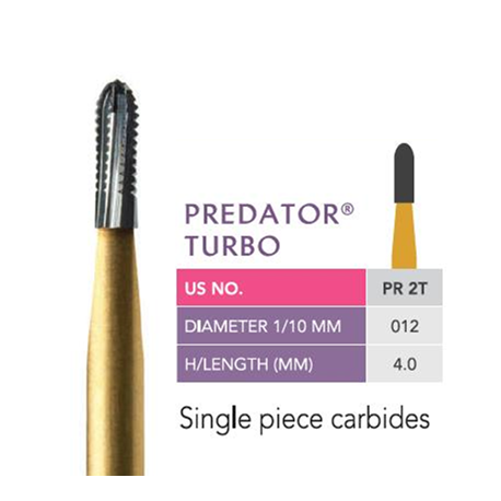Prima Predator Turbo Carbide Crown cutting Bur PR-2T (10pcs/pack)