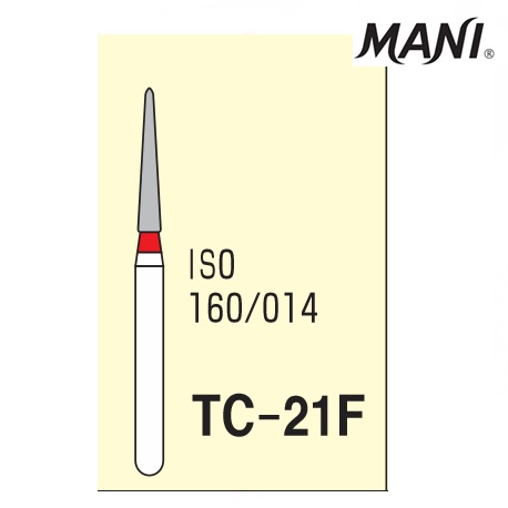 Mani Diamond Bur (TC-21F), Fine, 5 pcs/pack