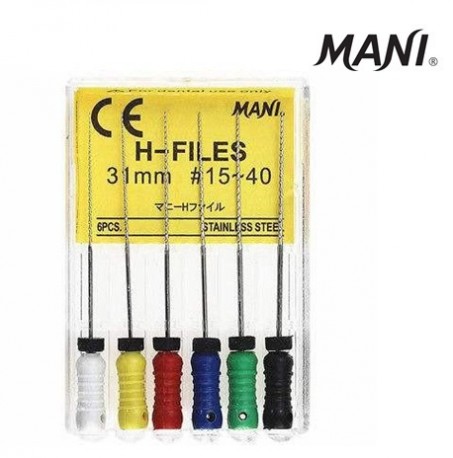 Mani H File #15-40 21mm (6pcs/box)