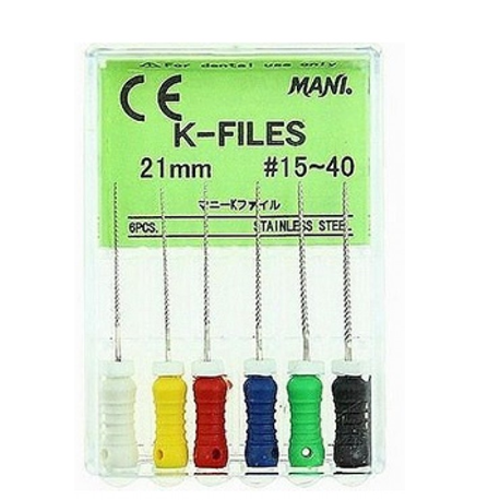 Mani K File #15-40 ,21mm (6 pcs/box)