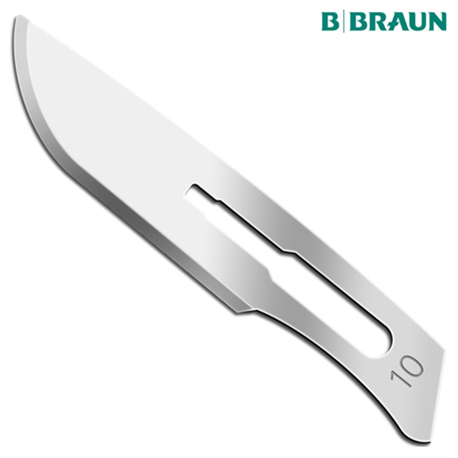 B Braun Carbon Steel Scalpel, Size 10, 10pcs/box 