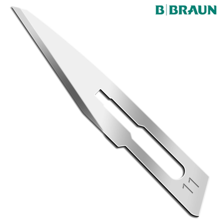 B Braun Carbon Steel Scalpel, Size 11, 10pcs/box