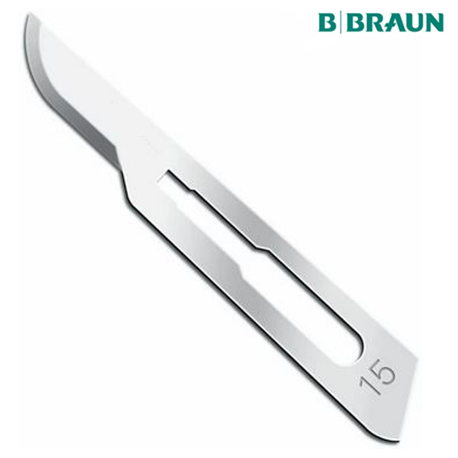 B Braun Carbon Steel Scalpel, Size 15, 10pcs/box