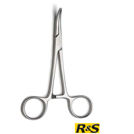 R&S Haemostatic forceps - length 125 mm,Curved