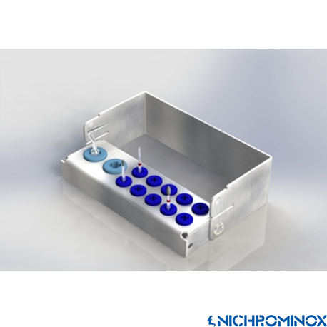 Nichrominox Multi Plug'in Bur holder for 10 burs and 2 Scaling tip