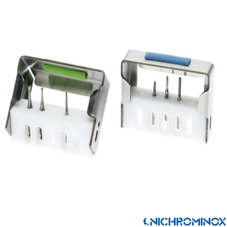 Nichrominox Bur Flash Holder with 5-holes for FG bur with Blue Indicator