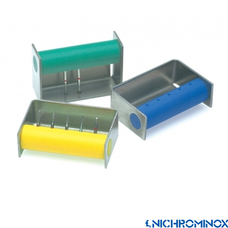 Nichrominox Blue colour Bur Dispenser/bur Holder 5-holes for High Speed burs