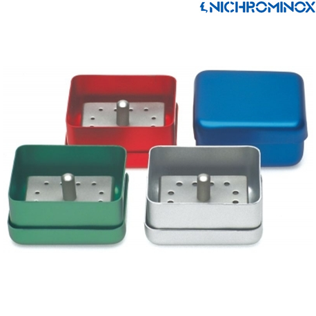 Nichrominox 12-holes Bur block with aluminium box