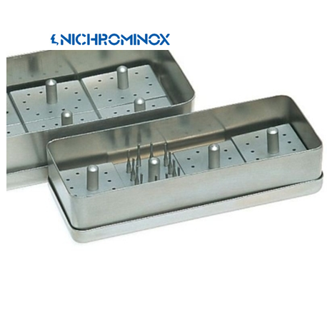 Nichrominox 12 holes 4 Bur blocks with 1 Stainless steel box
