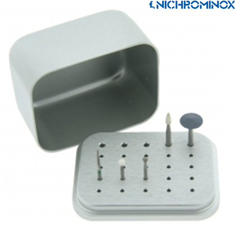 Nichrominox Aluminium Maxi Bur block holder 25 holes