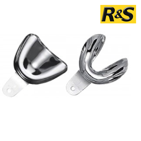 R&S Stainless Steel Non-Perforated Impression Trays - (5 upper & 5 lower Set)