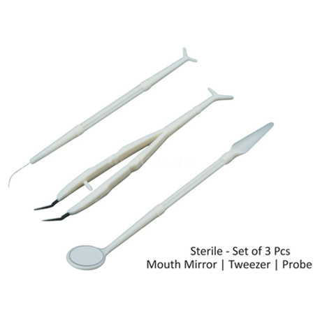 Disposable Plastic Sterile Dental Kit, 3pcs/kit X 17
