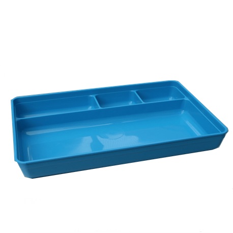 UK made Reusable Holloware 4 Compartment Tray (Blue Colour)