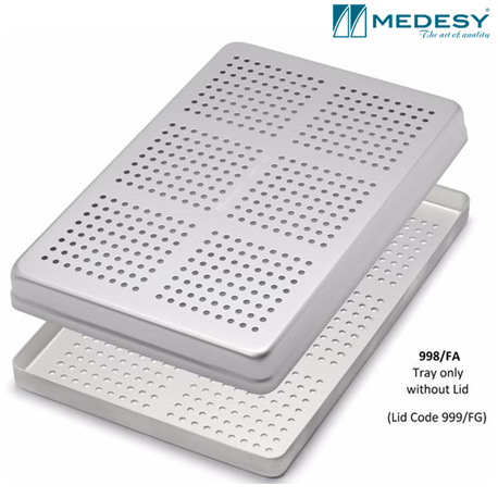 Medesy Tray Large Perforated Aluminium Silver #998/FA