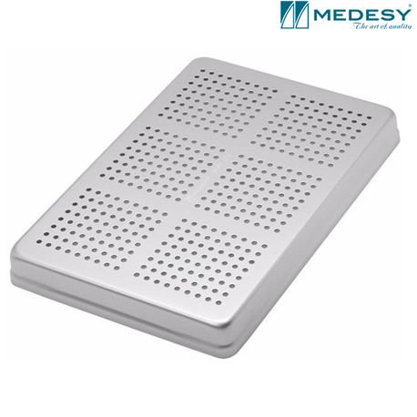 Medesy Tray Large Perforated Aluminium Silver - Lid #999/FG