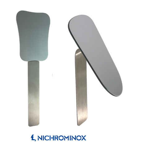 Nichrominox Palatal Mirror AE with Handle,10 x 7 cm