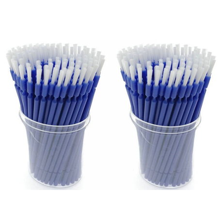 Disposable Bendable Brush, Blue, 100pcs/tube X 2