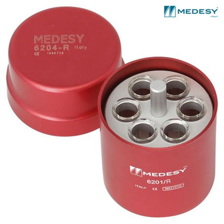 Medesy Endodontic Aluminium Box, Red, Per Unit #6204/R