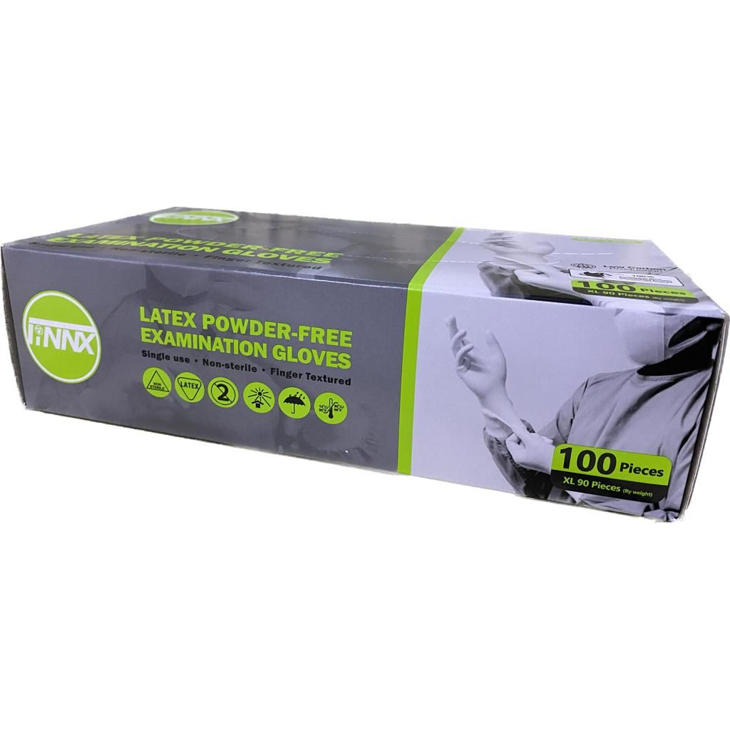 Finnx - Latex Powder-free Gloves, 100pcs/box, 10box/carton